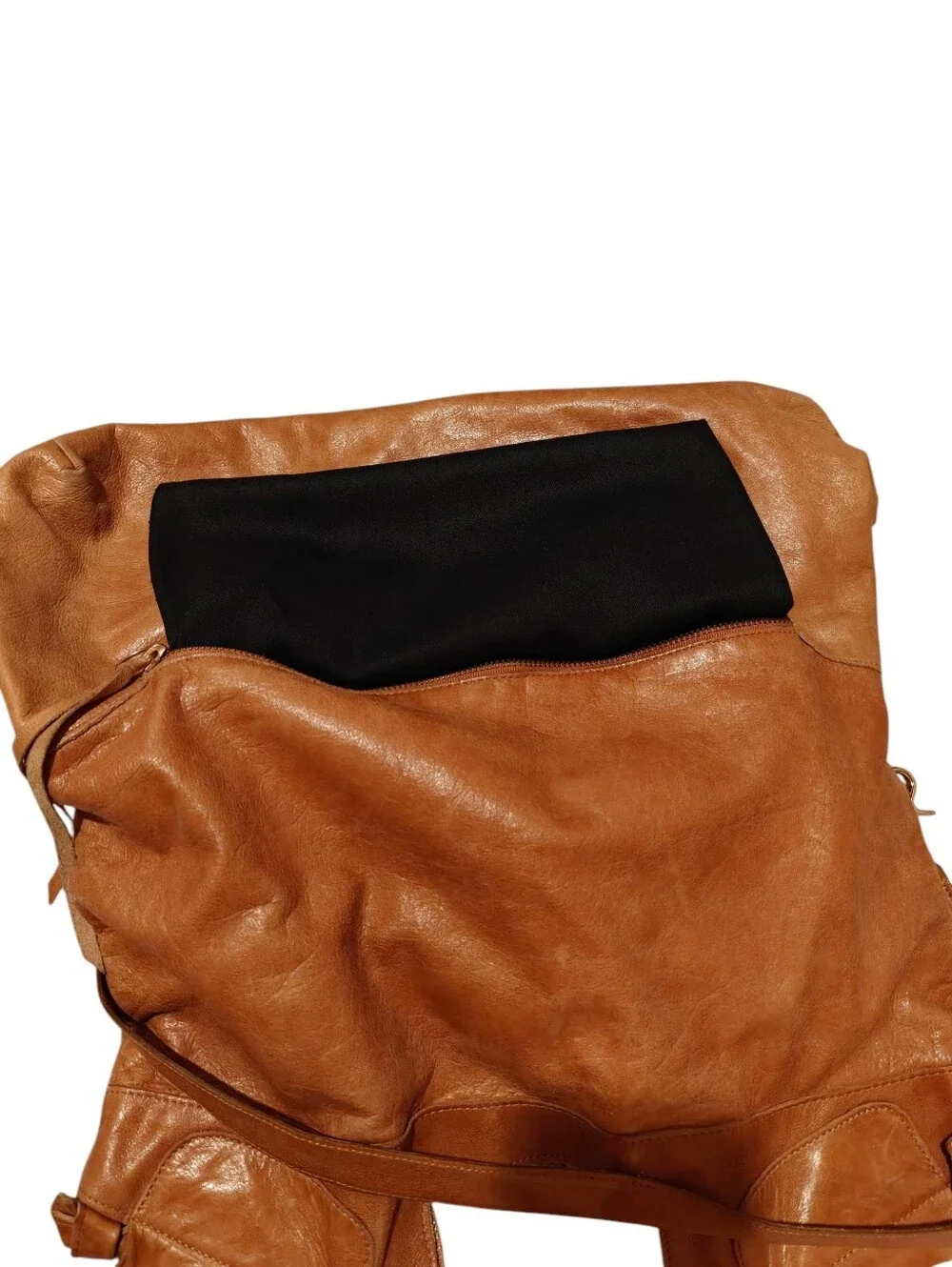 ANNA CORINNA Mid City Leather Tote Large Handbag in Cognac